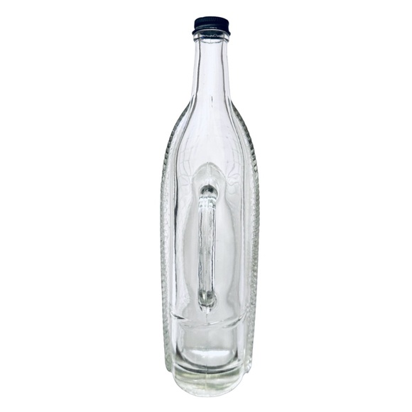 LONDON WINERY Ltd Vintage 1996 Boat in Glass Wicker Basket Wine Bottle w/ Handle - Picture 4 of 8